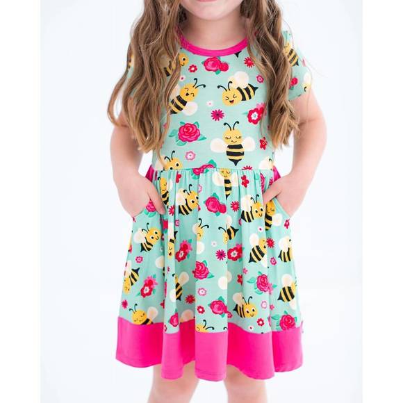 NEW BIRDIE BEAN girl's maya dress in bee - Picture 4 of 5